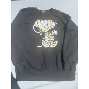 Peanuts Snoopy Mummy Halloween Sweater‎ Size Medium Black